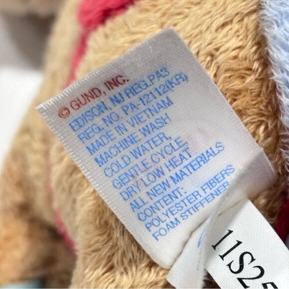 Baby GUND | Vintage Plush Horse Pull Toy Hook and Loop Wheels Carrot Handle - Picture 15 of 15